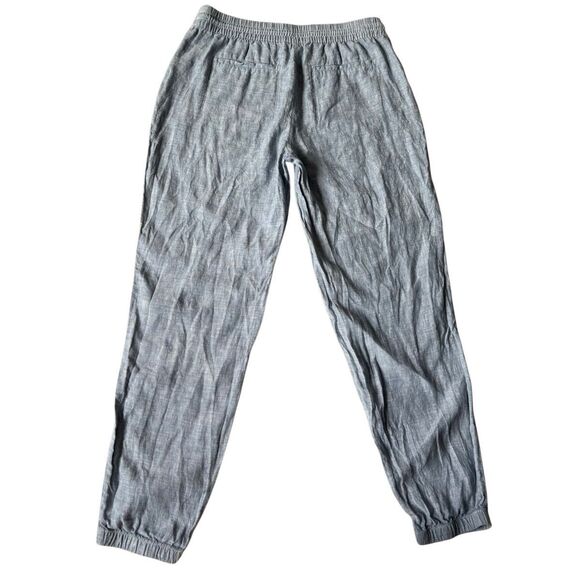 Athleta Retreat Linen Jogger Pants Chambray Blue Size 14 Tall - Picture 3 of 8